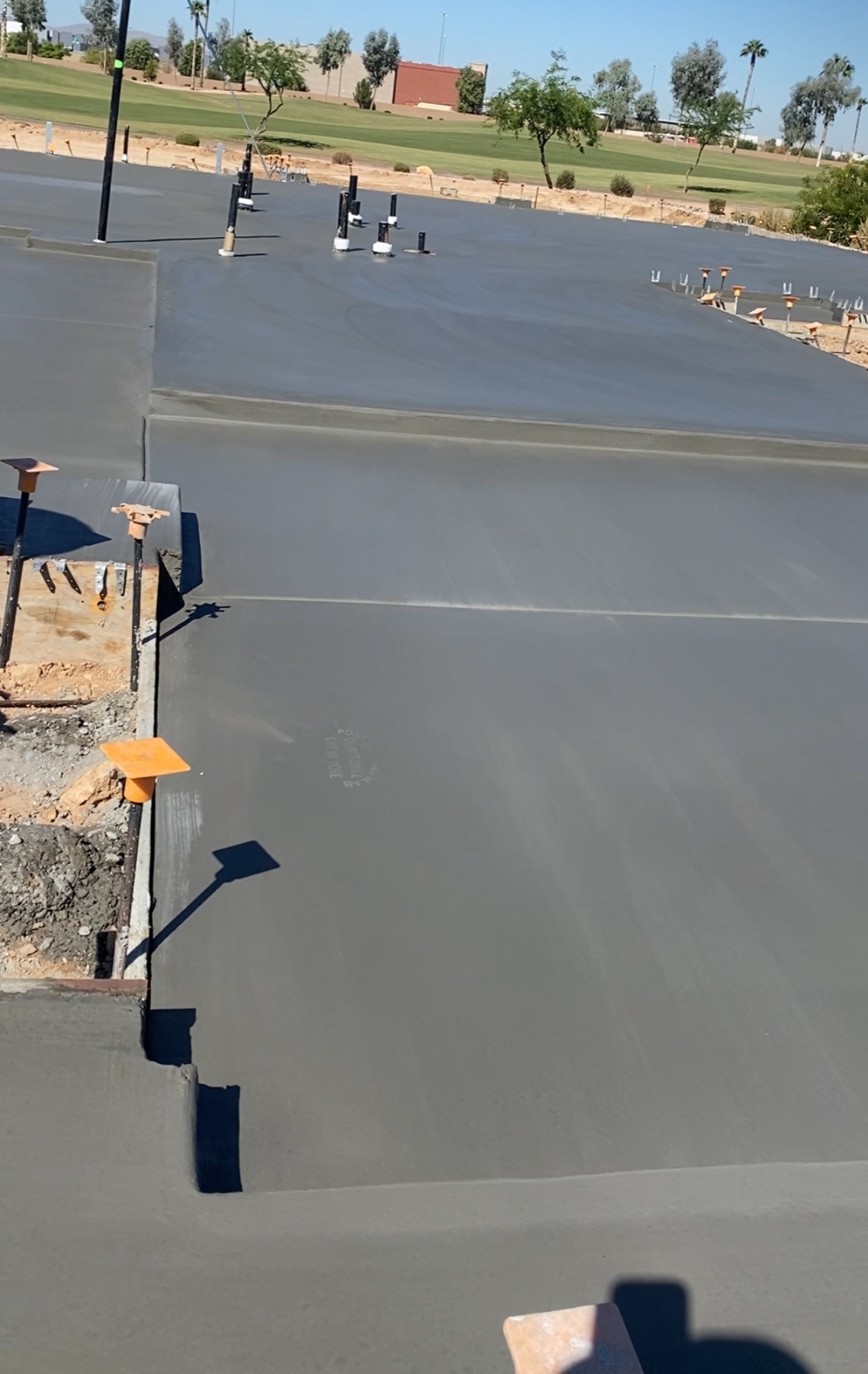 Post-tension slab aerial view