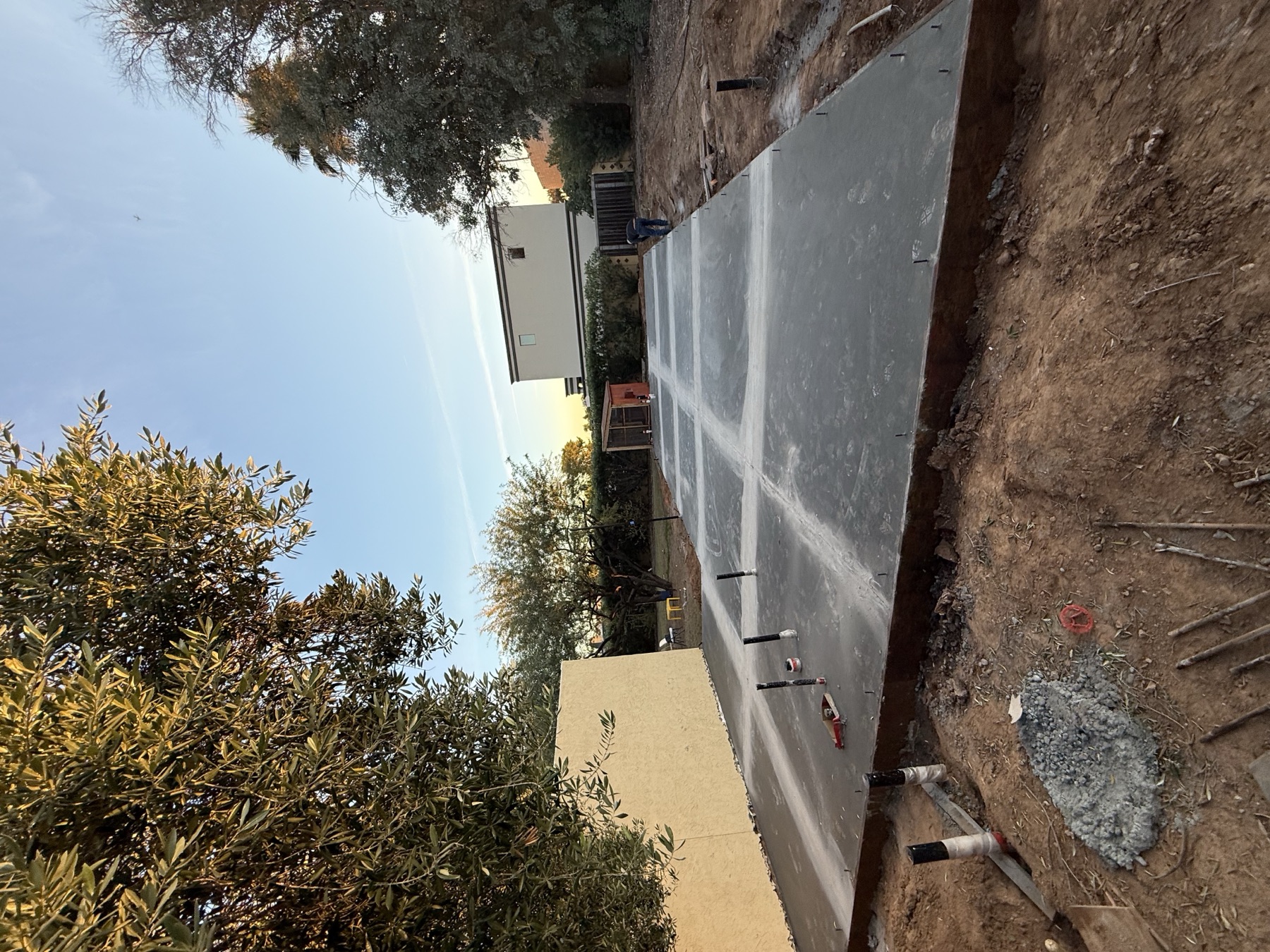 Walkway pour at sunset